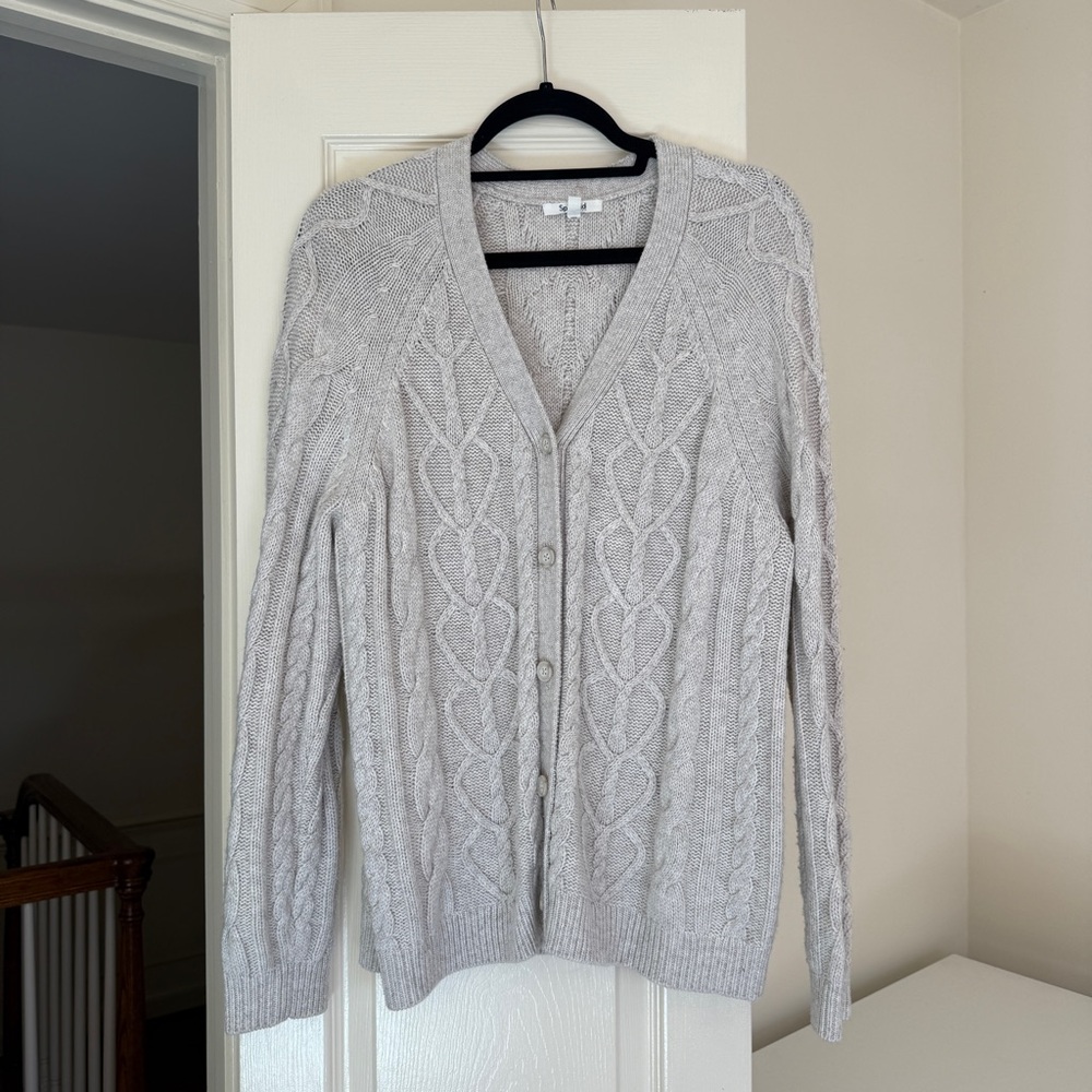 Splendid Cable Knit Cardigan Sweater